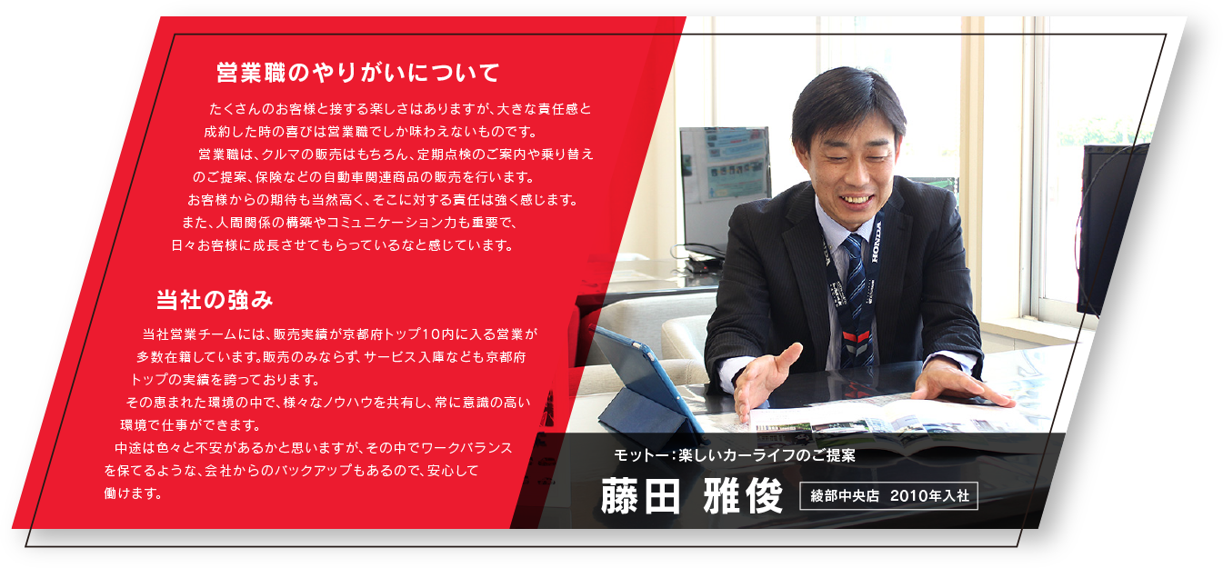 モットー：楽しいカーライフのご提案